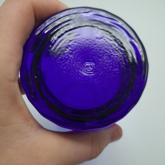 Anchor Hocking Essex Cobalt Blue Iced Tea Glass Vintage Tumbler - Picture 10 of 13